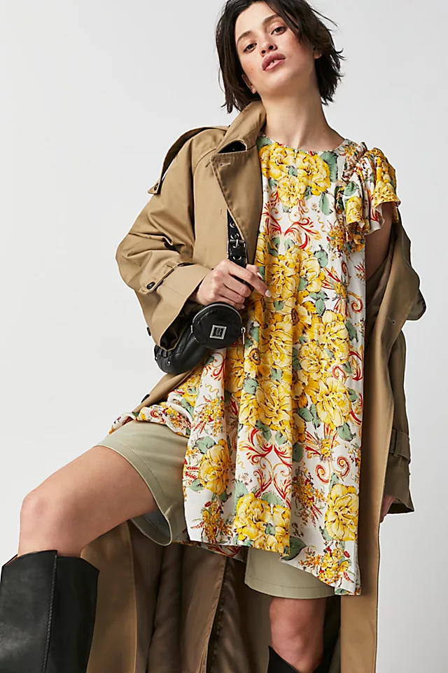 Yara Printed Mini Dress Tea Combo