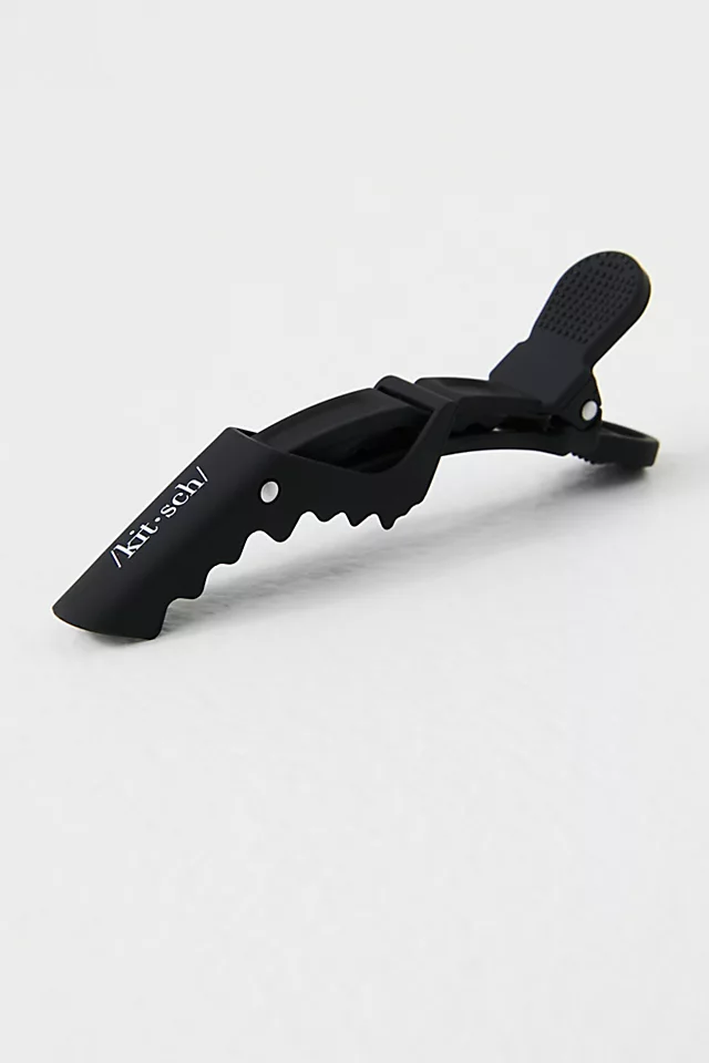 No Slip Grip Crocodile Clip Set Black