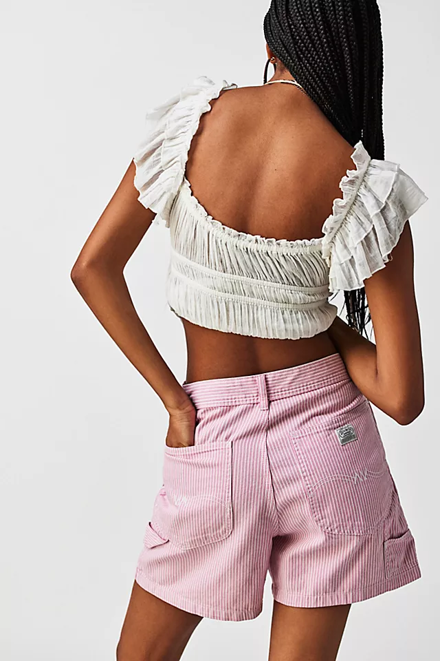 Denimist Carpenter Shorts Pink Railroad