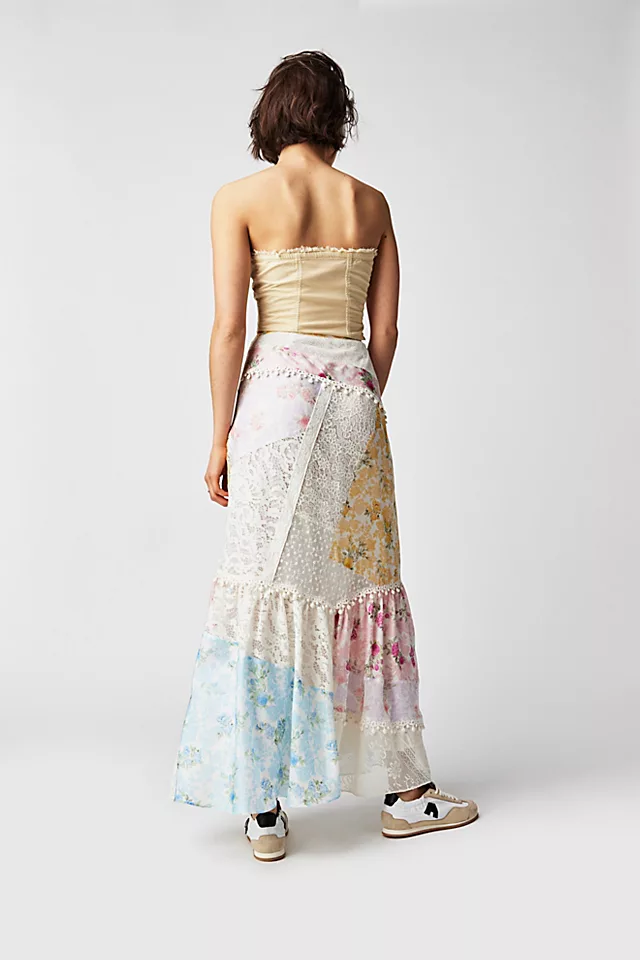 LoveShackFancy Obelia Skirt Rainbow Clouds