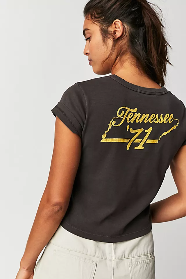 Johnny Cash 71 Tennessee Tee Washed Black