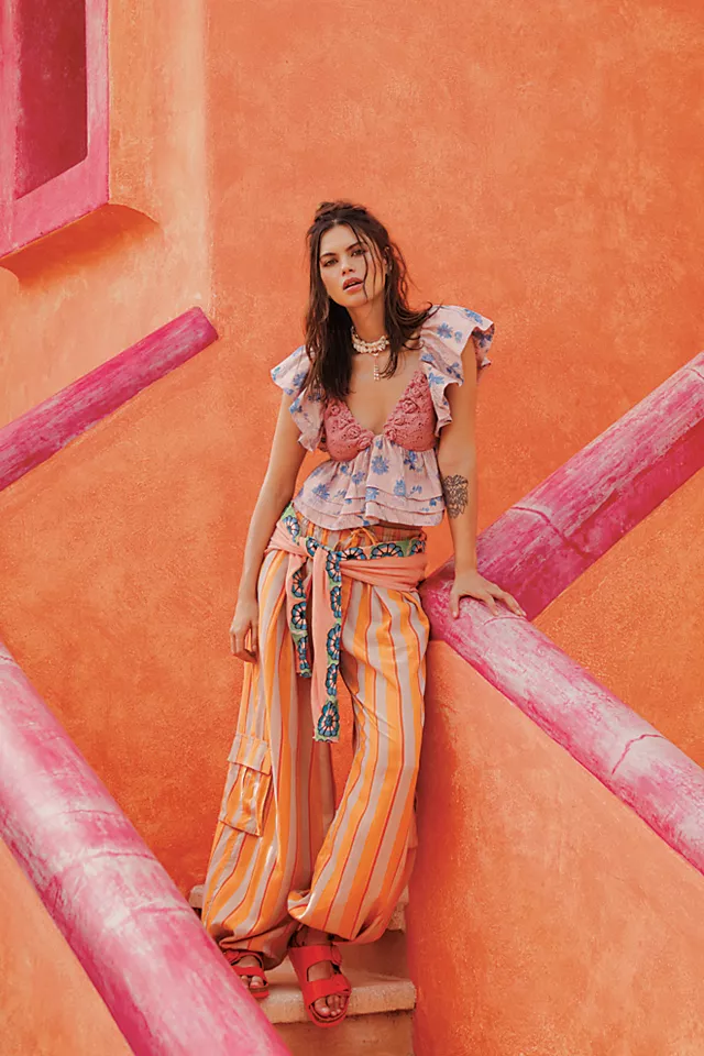 Palash Yarn-Dyed Cargo Pants Creamsicle Combo