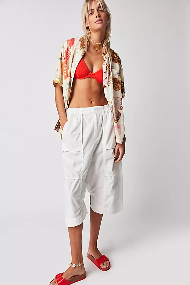 Marbella Crop Harem Pants Optic White