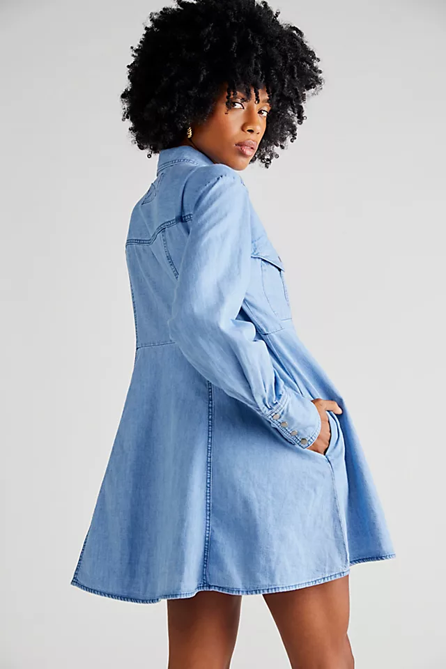 Sammi Denim Mini Dress Light Indigo