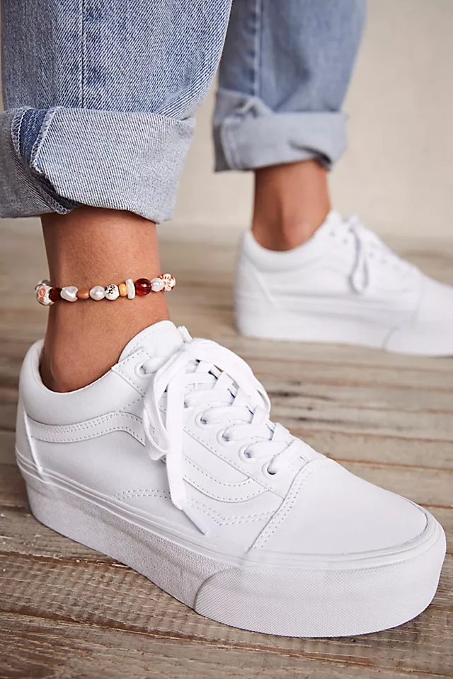 Old Skool Stackform Canvas Sneakers True White