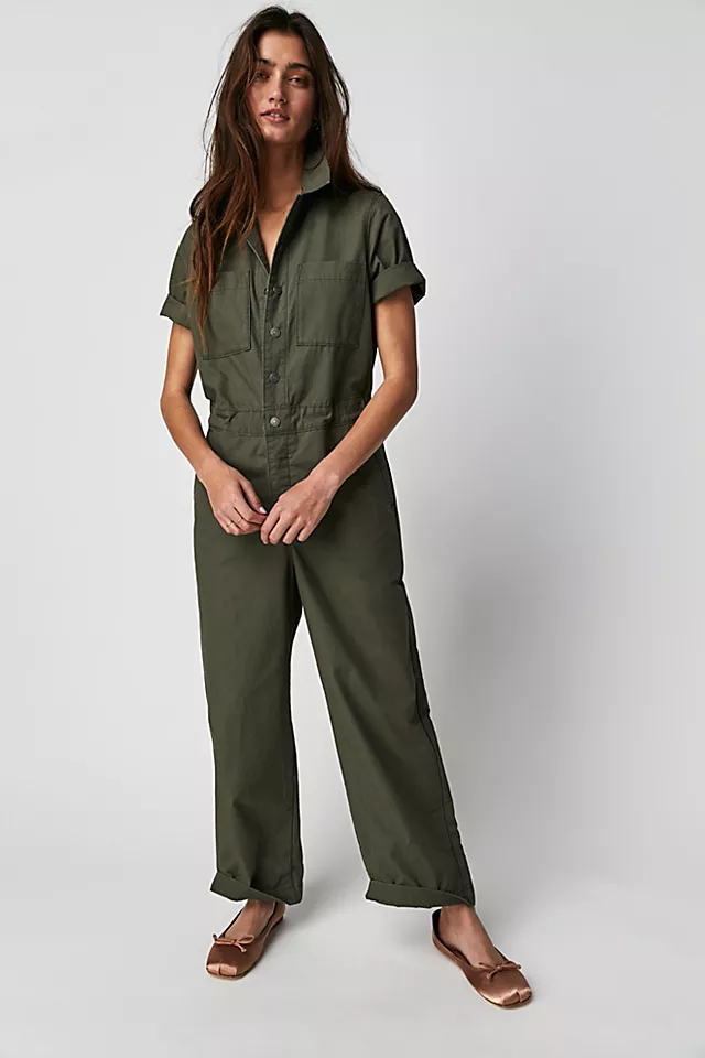 Levi's Short Sleeve Boilersuit Army Green
