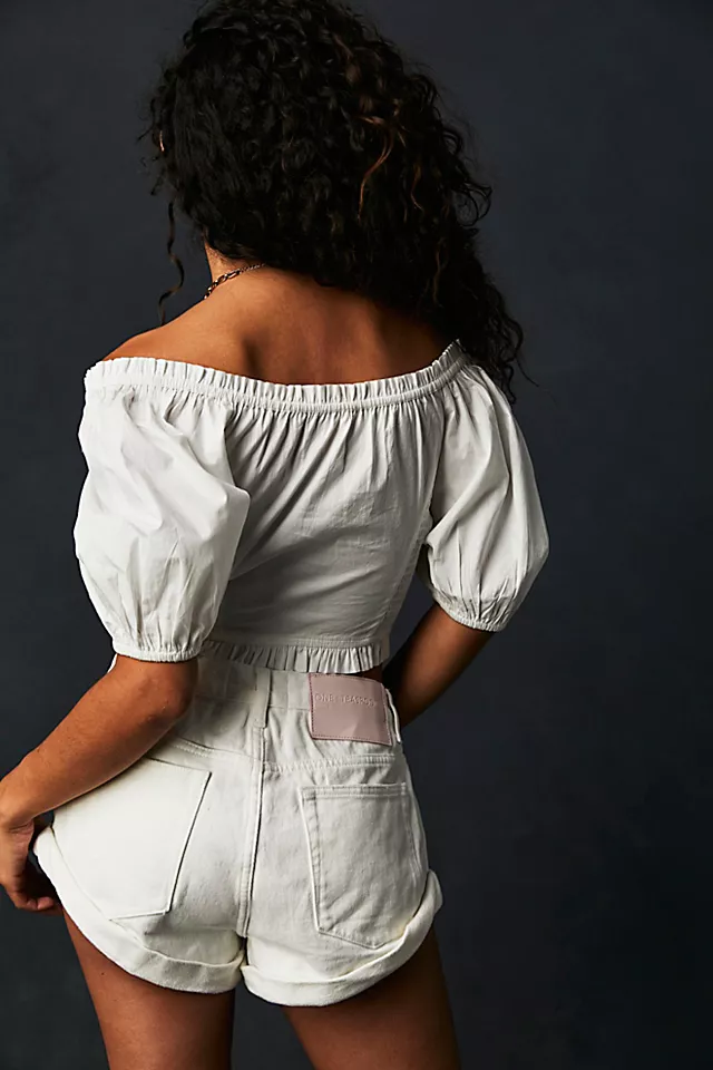 Reaching For The Sun Crop Top White