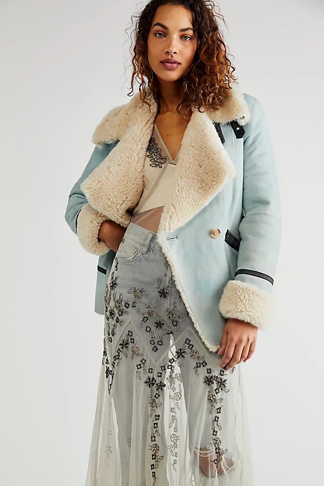 Bianca Aviator Jacket Aged Teal