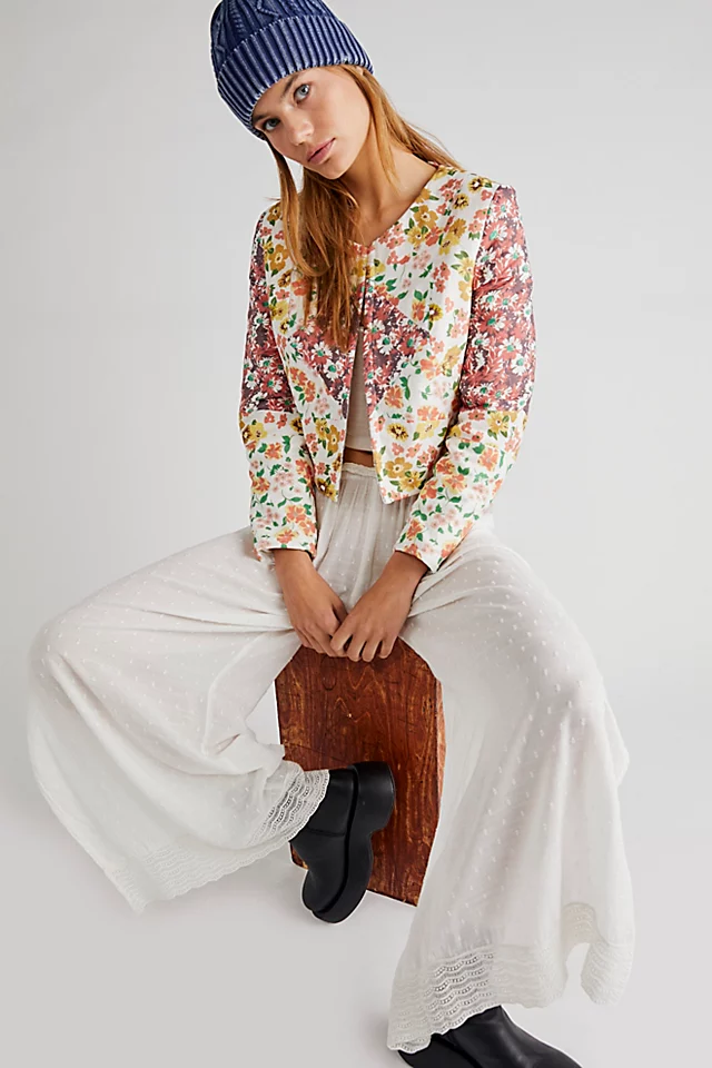 North Star Quilted Jacket Patchwork Feedsack