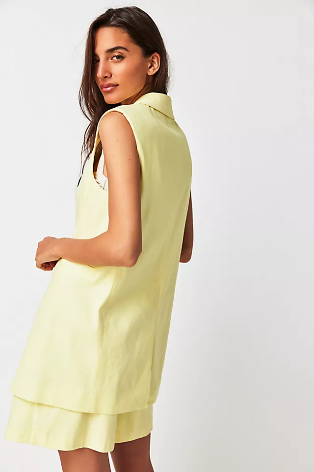 Scotch & Soda Linen Summer Vest Suit Popcorn