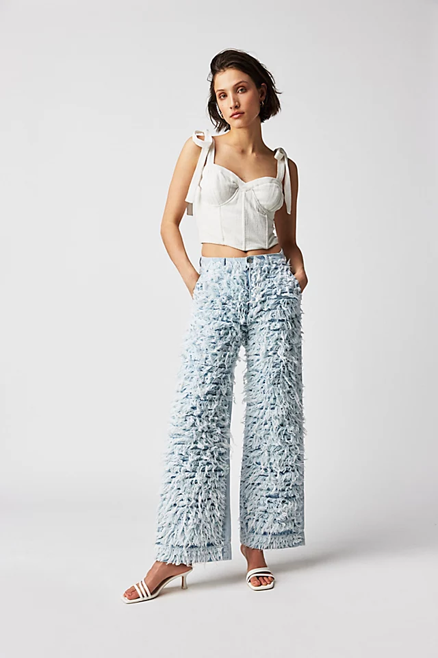 KSENIASCHNAIDER x DL1961 Zoie Wide-Leg Jeans Vintage Denim