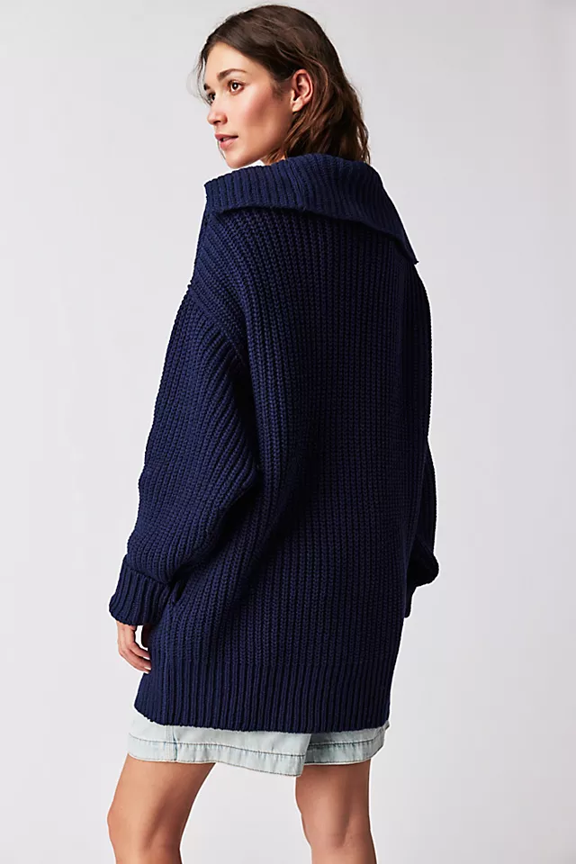 Swim Too Deep Cardi Navy