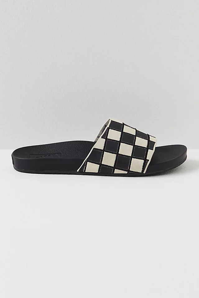Decon Checkered Slides Black / Bone White