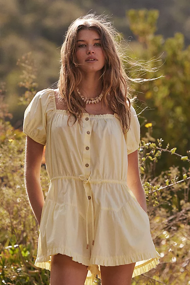 A Sight For Sore Eyes Romper Pear Sorbet