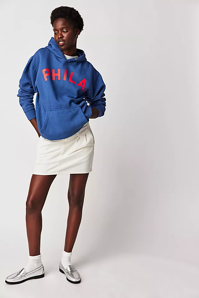 Phila Vintage Hoodie Baltic Blue