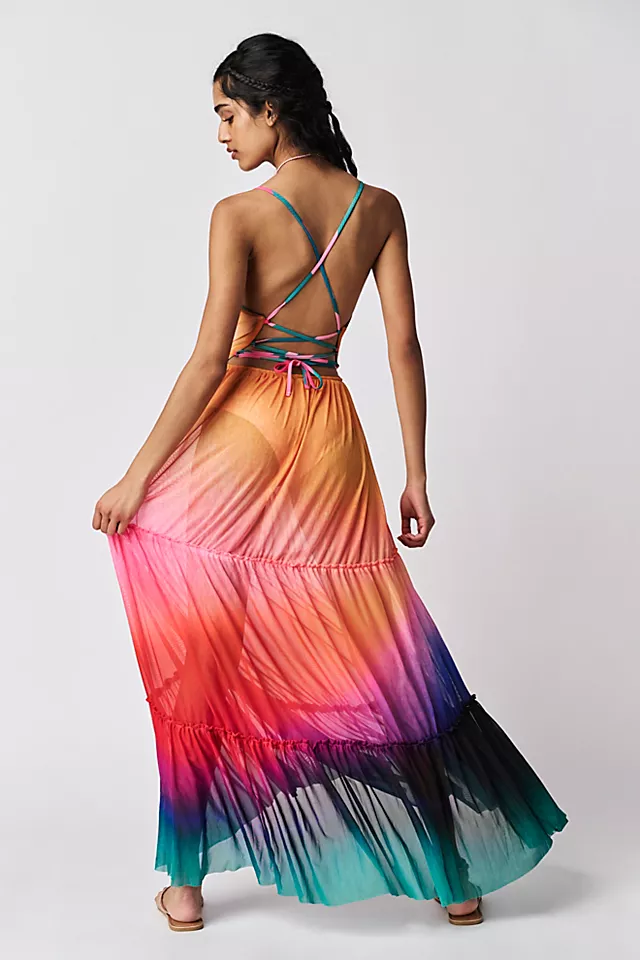 Cosmea Dress Vini Rainbow Print