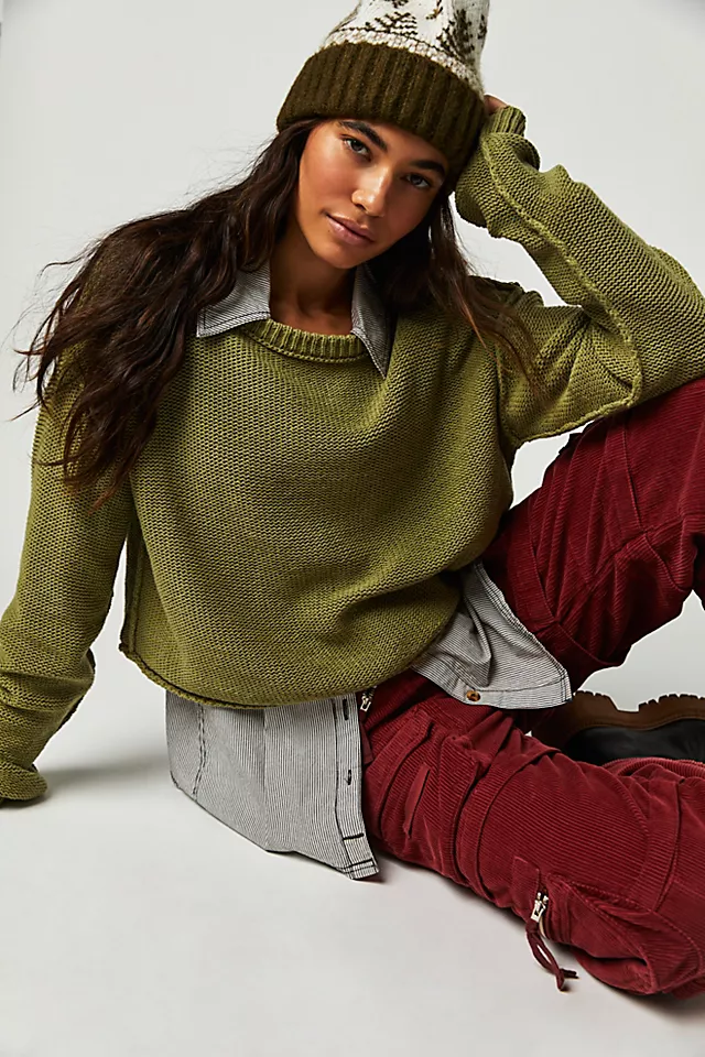 Inside Out Pullover Mosstone