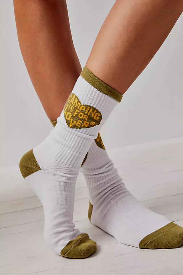 Camping Is For Lovers Socks White