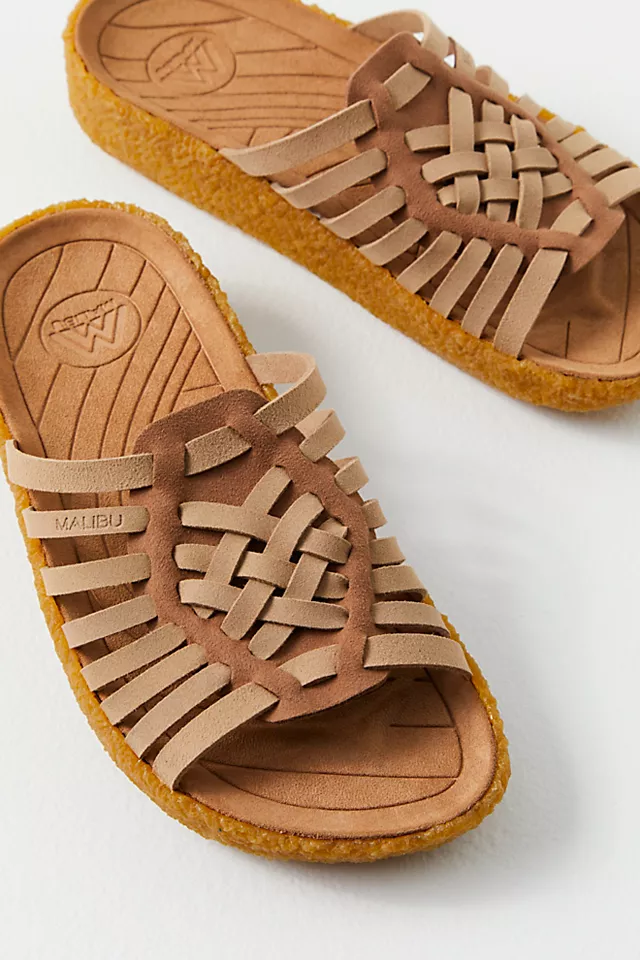 Vegan Cove Slip On Sandals Beige / Walnut / Tan