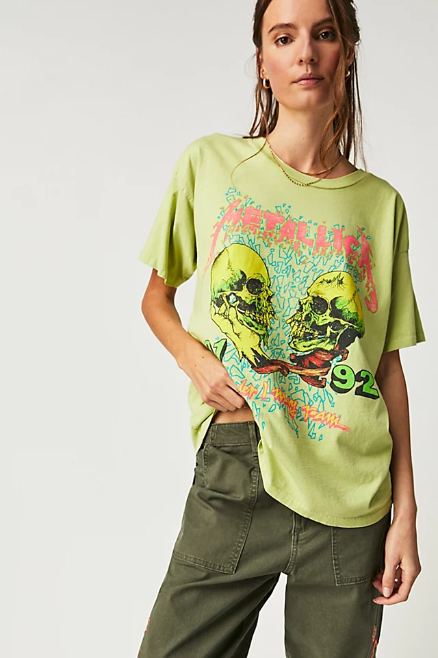 Metallica Wherever I Roam Merch Tee Lily Green