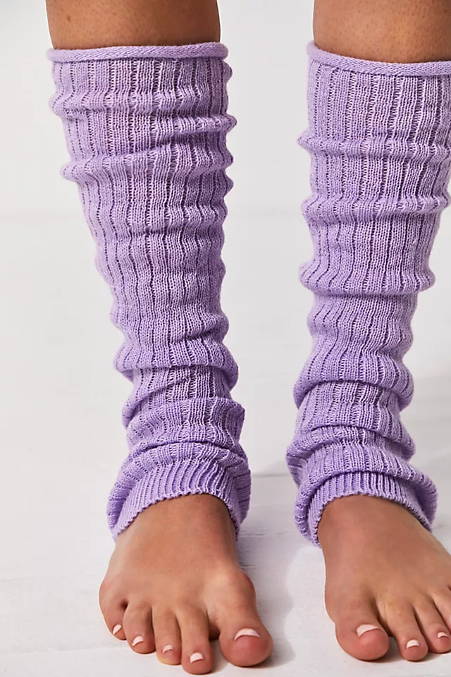 Ribbed Leg Warmers Lavender