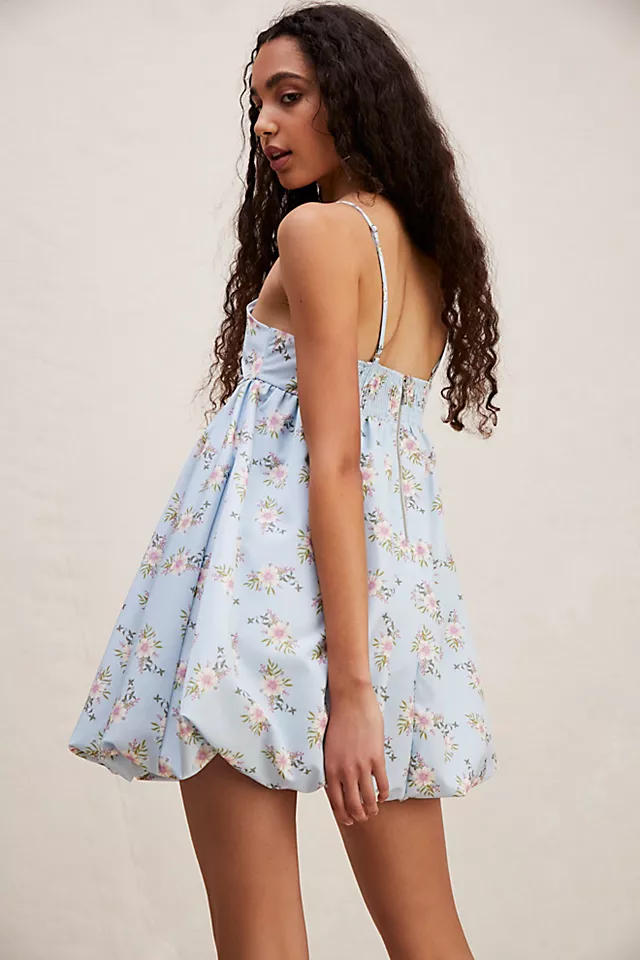 In A Bubble Mini Dress Bluebell
