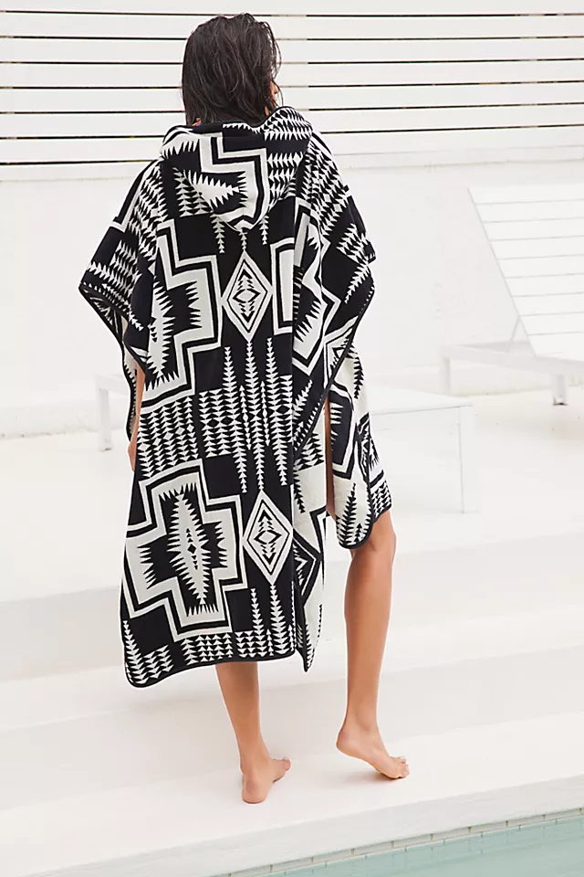 Pendleton Jacquard Hooded Towel Harding Black