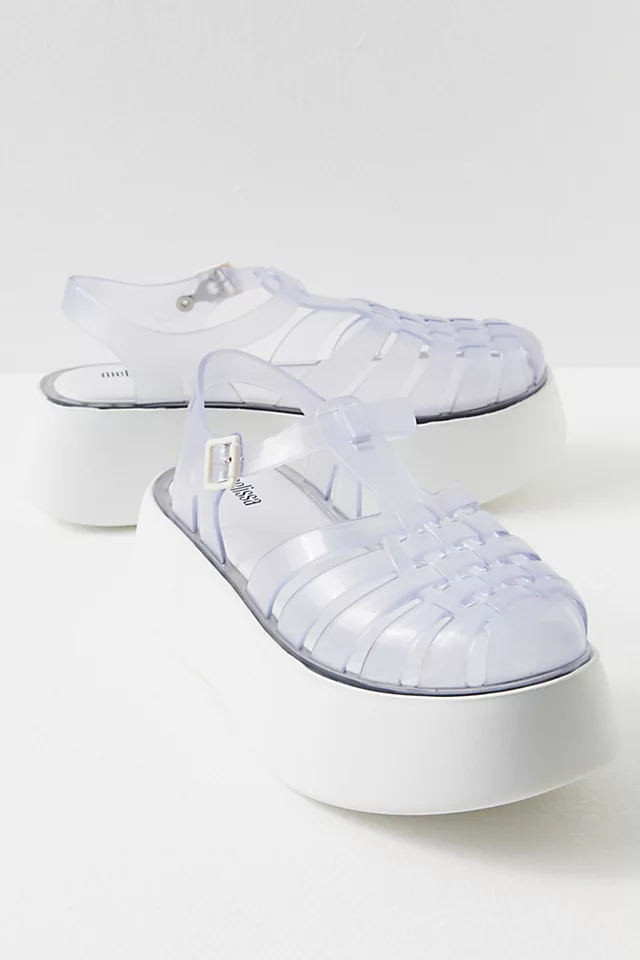 MELISSA Possession Plato Sandals Clear / White
