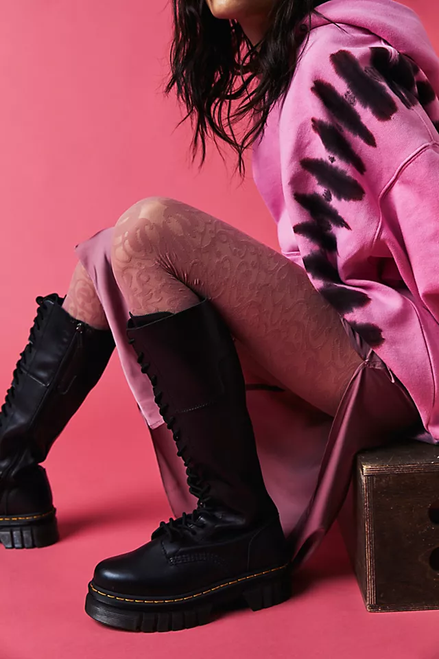 Audrick Tall Lace Up Boots Black