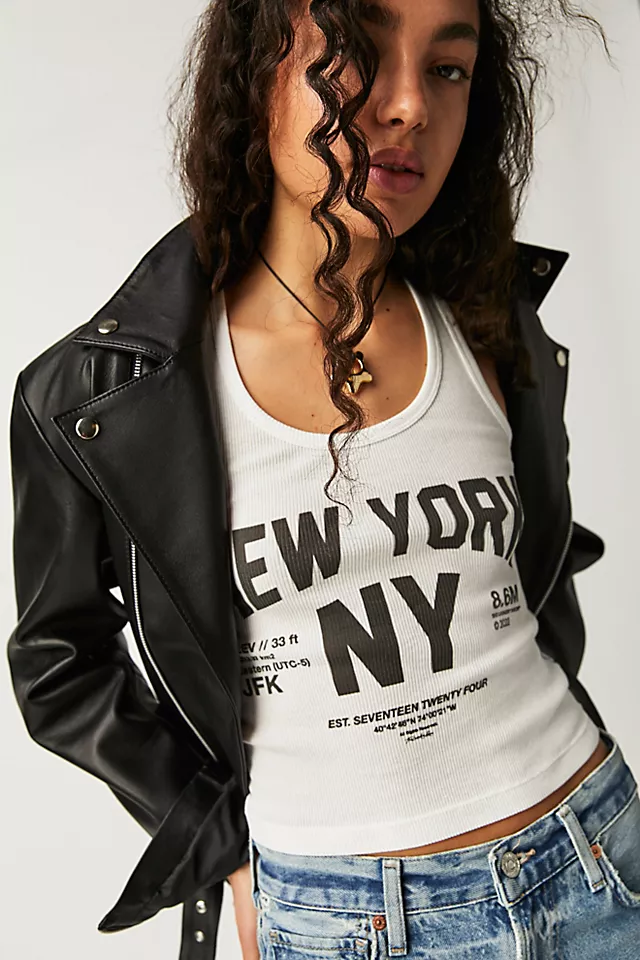 New York Rib Tank White