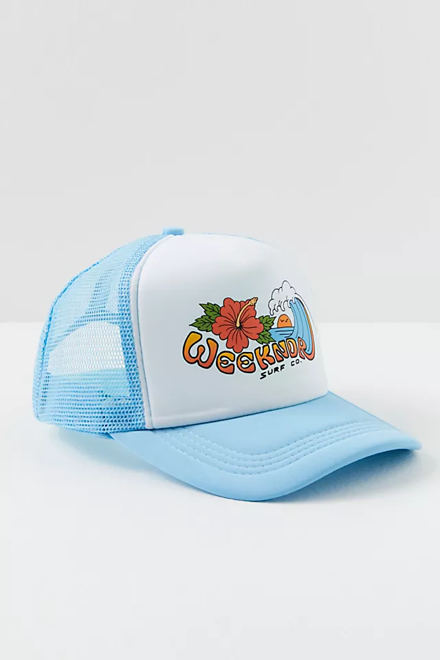 North Shore Trucker Hat Sky Blue