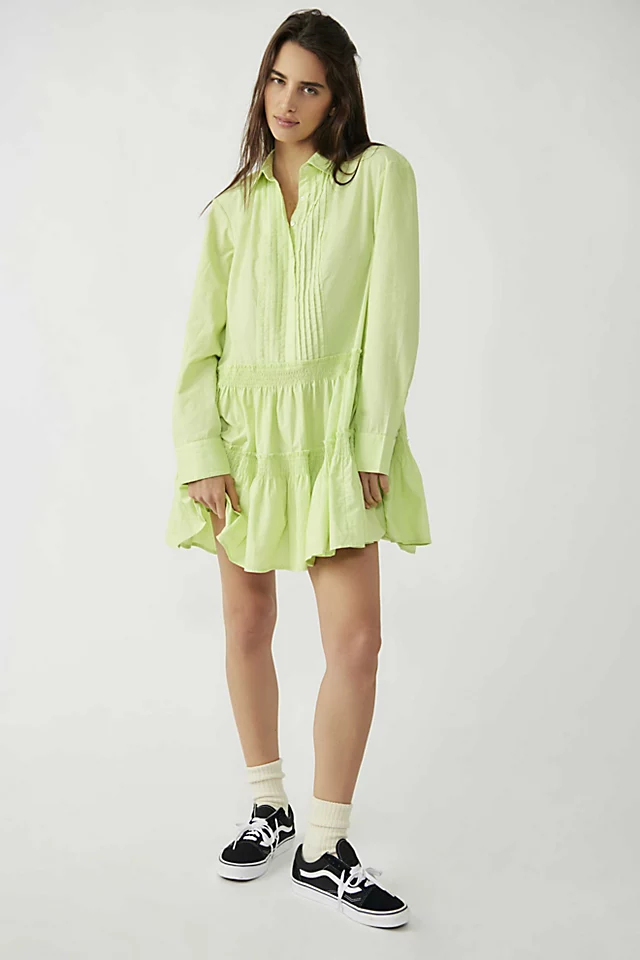 Billie Mini Dress Lime Glo