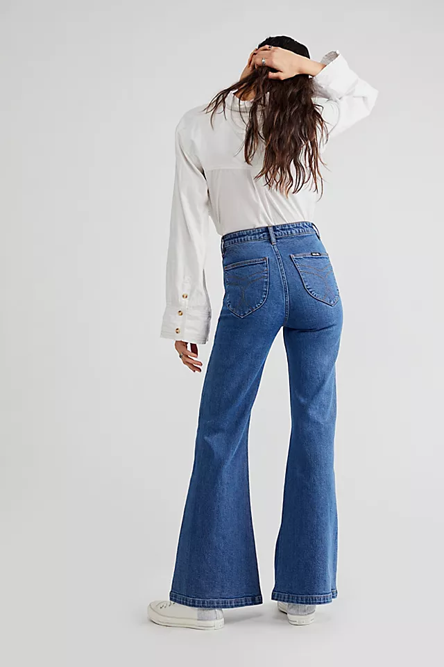 Rolla's East Coast Flare Jeans Organic Dark Blue