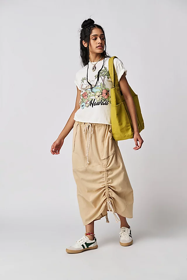 Hawaii Crop Tee Antique White