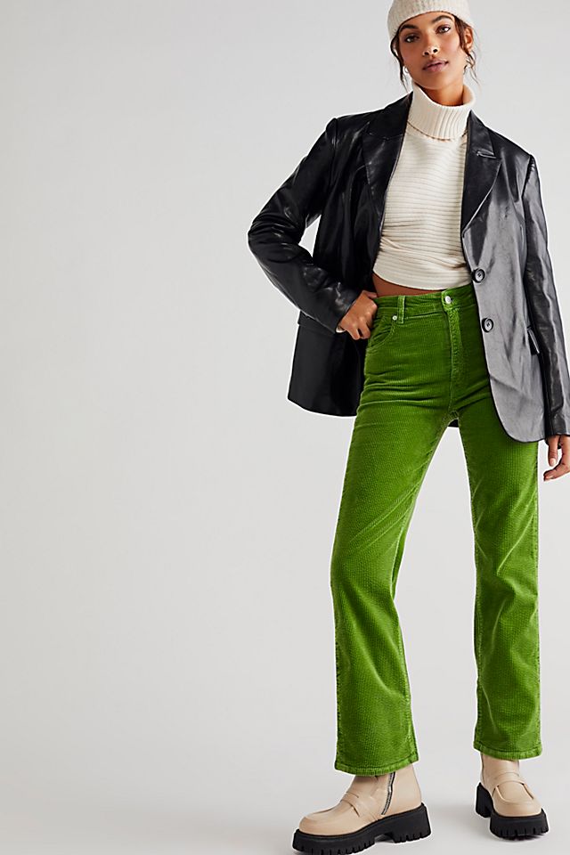 Rolla's Original Straight Cord Jeans Olive Green