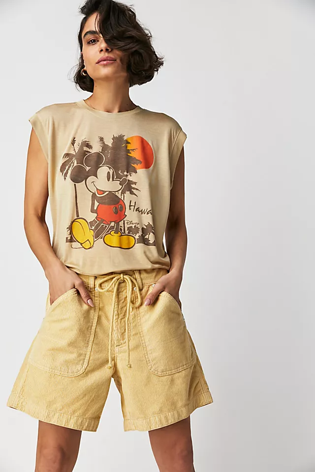 Second Chances Cord Shorts Rattan