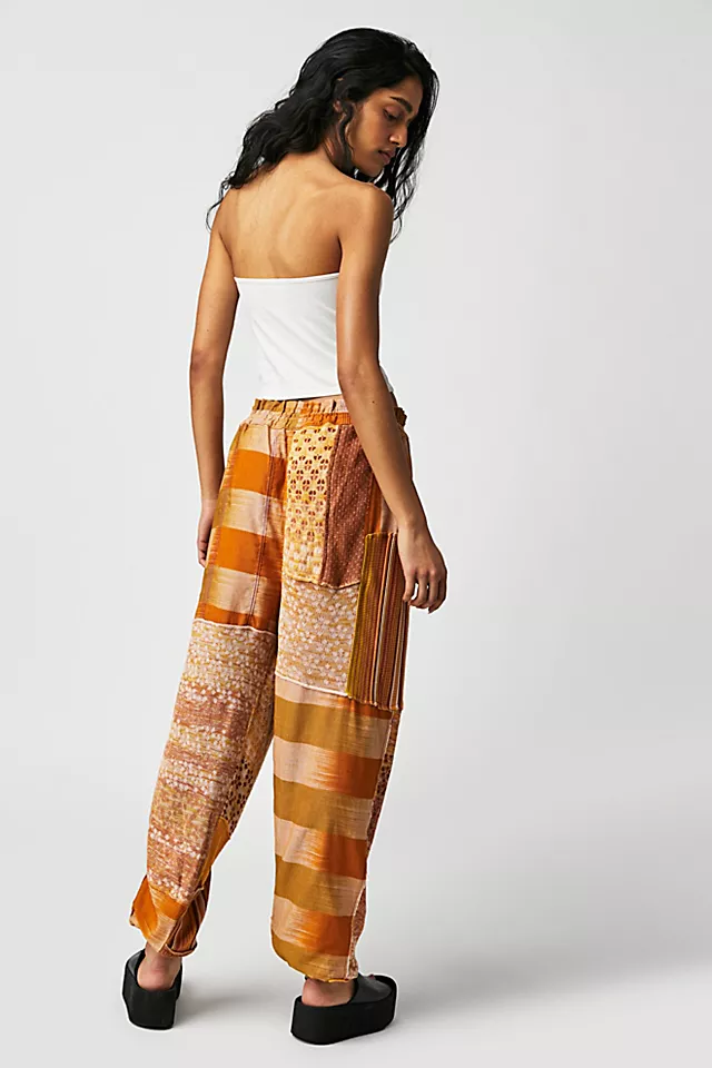 Camille Patchwork Pants Golden Hour Combo