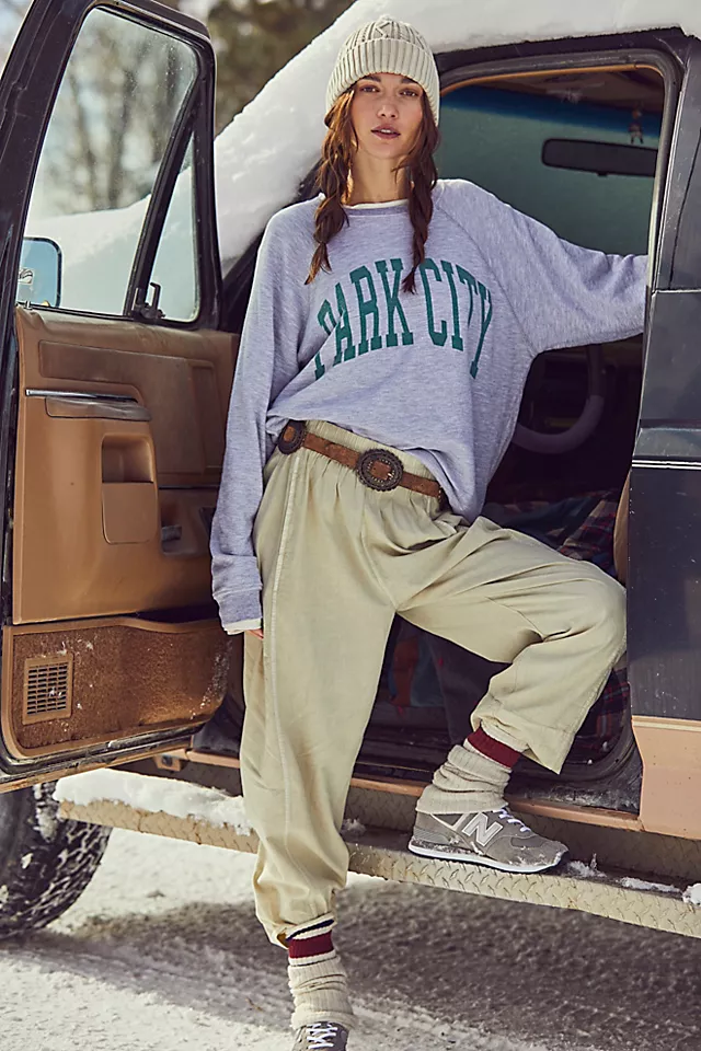 Preppy Poplin Pull-On Pants Birch