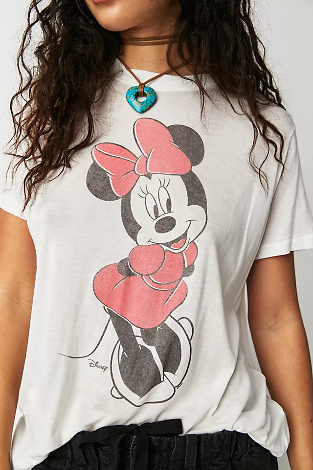 Junk Food Minnie Mouse Tee Vintage White