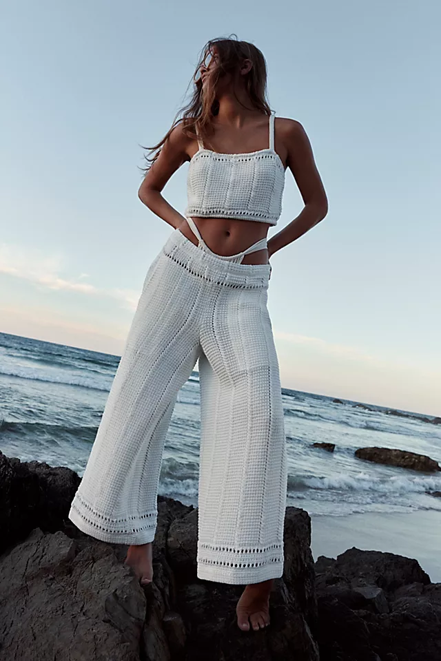 Stanza Fauxchet Sweater Set Ivory