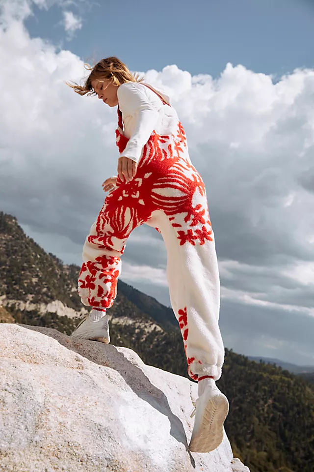 Hit The Slopes Printed Salopette Ivory Combo