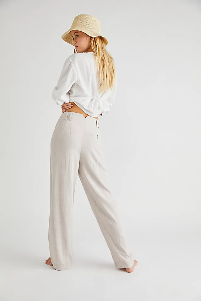 Calla Pleated Trousers Stone