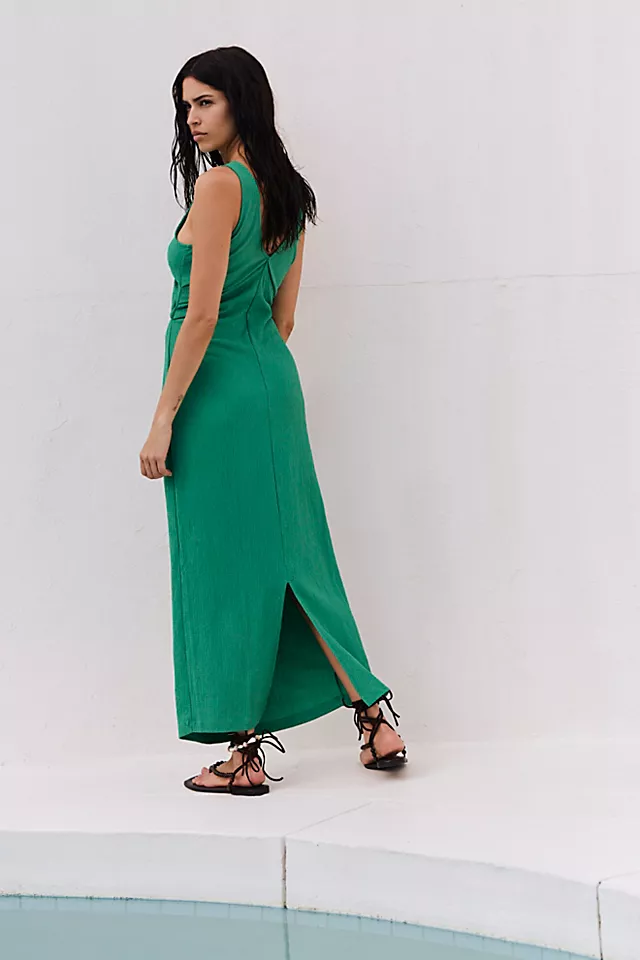 Lyla Midi Dress Golf Green