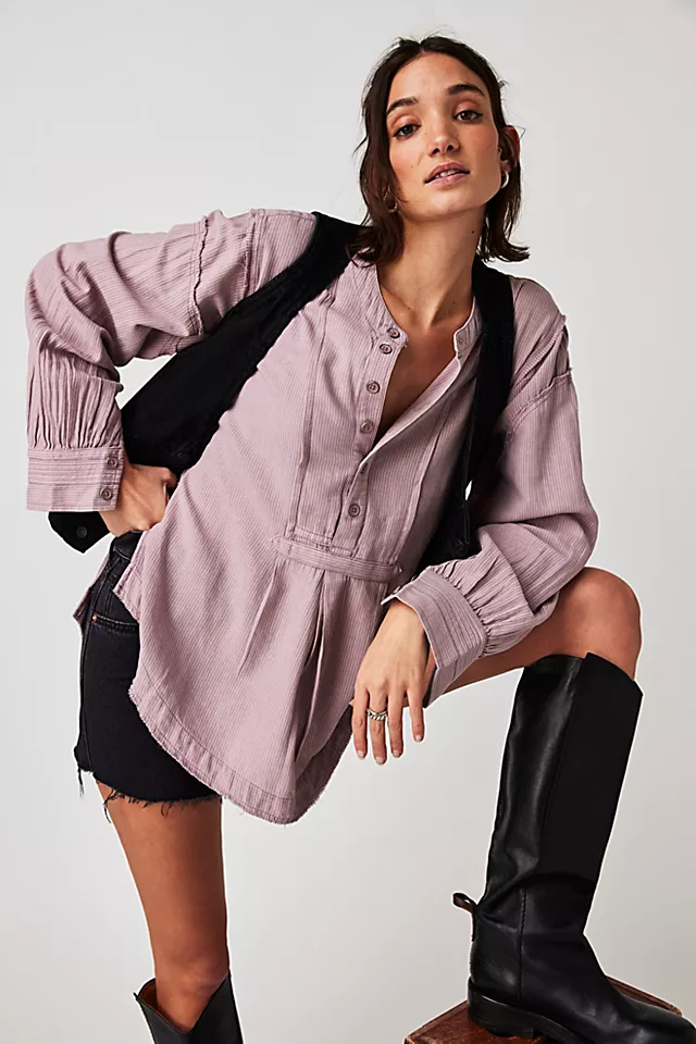 Edge Washed Shirt Burnished Lilac