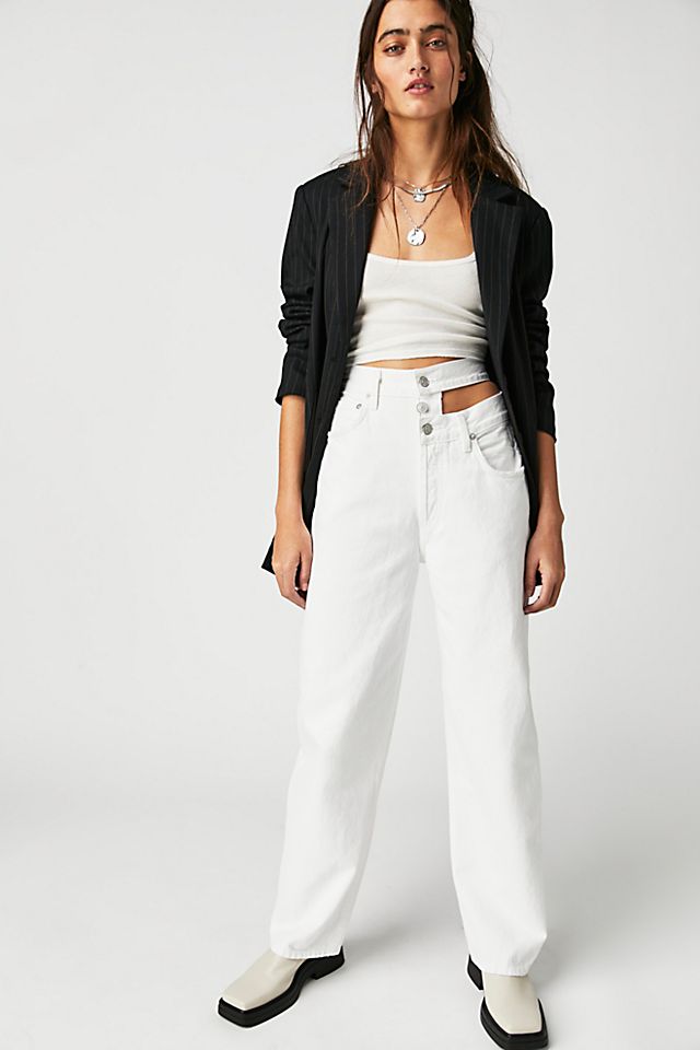 AGOLDE Broken Waistband Jeans Milkshake