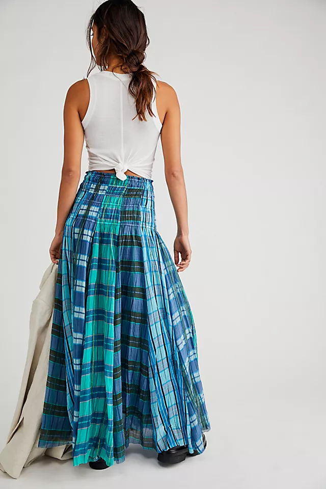 Lausanne Convertible Maxi Skirt Oxford Plaid Combo