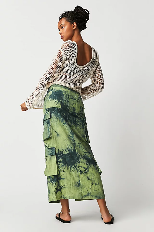 The Ragged Priest Shrub Skirt Green Mix