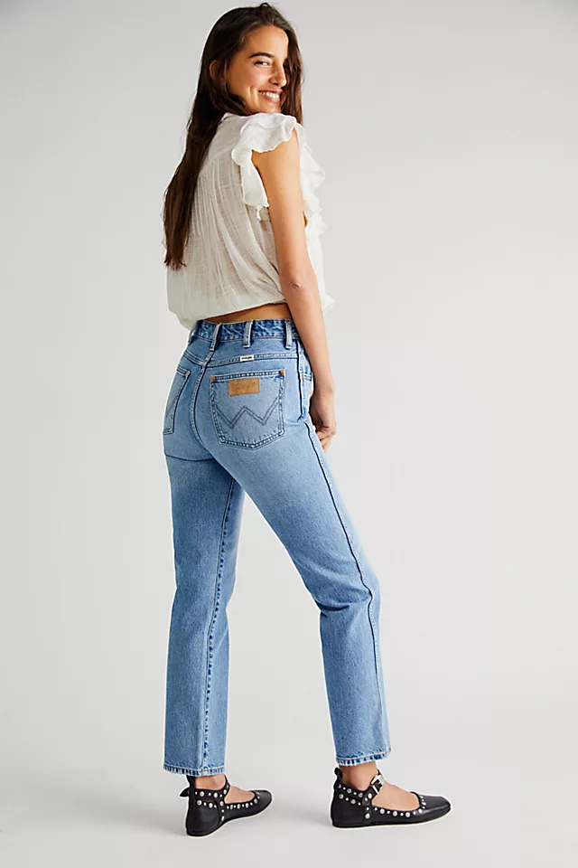 Wrangler Wild West High Rise Straight Jeans Mermaid