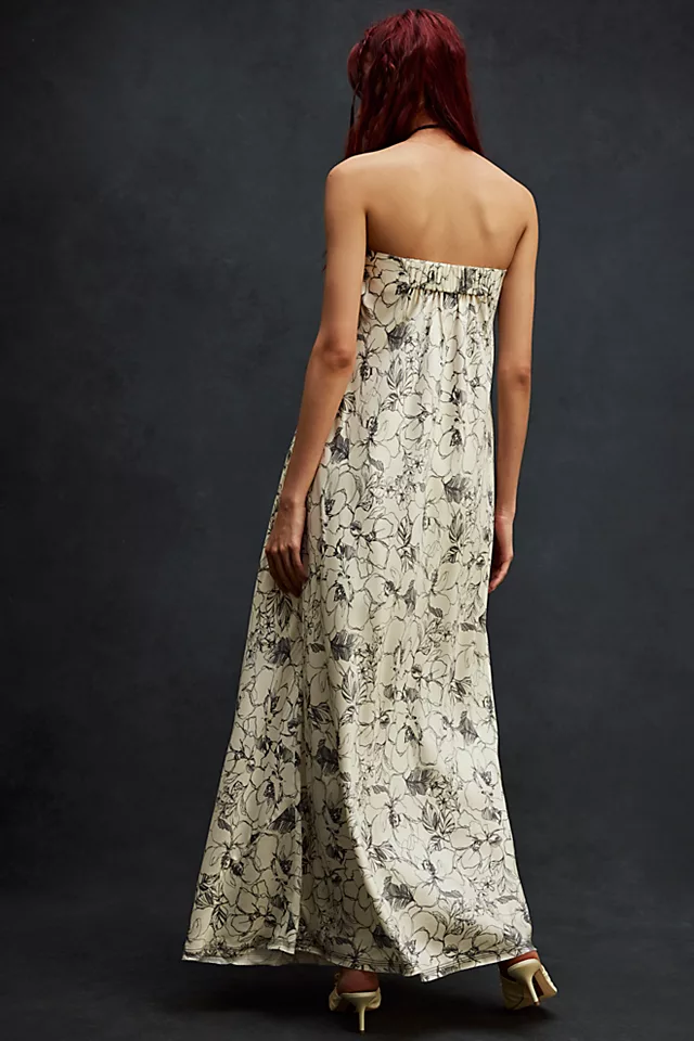 Bec & Bridge Tillie Strapless Maxi Dress Linear Floral
