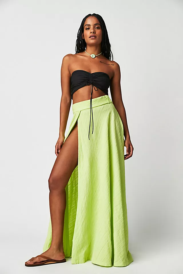 BOTEH Dobby Full Wrap Skirt Ibiza Green